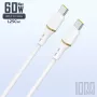 Dudao cabo de dados em silicone líquido USB-C para USB-C de 1 m e 60 W, branco