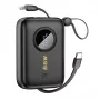 Dudao DDA344 bateria externa de 10 000 mAh, PD 22,5 W, com cabo integrado, preta
