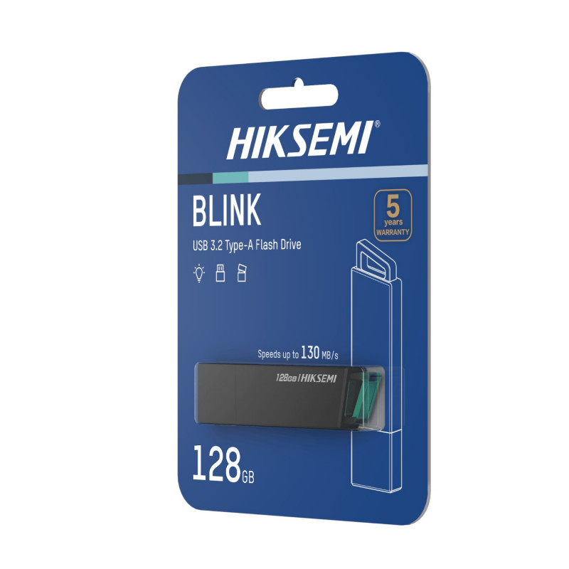 Hiksemi Blink HS-USB-E302 pen USB 3.2 de 128 GB, preta