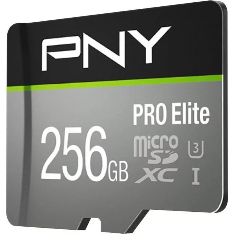 PNY PRO Elite P-SDU256V31100PRO-GE cartão de memória microSDXC, 256 GB, UHS-I U3, A1, V30, com adaptador SD