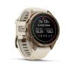 Garmin Fenix 9 Pro 010-04335-26 smartwatch, 43 mm, titânio Autumn Gold, bracelete de silicone creme/cinzento francês