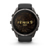 Garmin Fenix 9 Pro 010-04337-16 smartwatch, 51 mm, titânio DLC Carbon Gray, bracelete de silicone preta/Pebble Grey