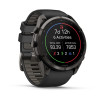 Garmin Fenix 9 Pro 010-04337-16 smartwatch, 51 mm, titânio DLC Carbon Gray, bracelete de silicone preta/Pebble Grey