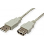 Secomp STANDARD cabo de extensão USB 2.0, tipo A-A, macho/fêmea, bege, 3 m