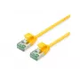 ROLINE 21.45.3321 U/FTP Cat.6A (classe EA) SLIM cabo patch, amarelo, 0,3 m