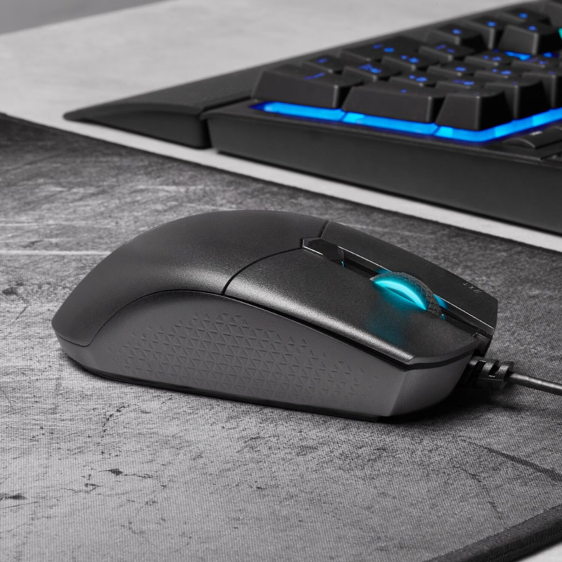 Corsair KATAR PRO CH-930C011-AP rato para jogos com fio, 12 400 DPI, RGB, preto