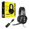 Corsair HS55 Surround CA-9011260-AP auscultadores para jogos com fio e microfone, Dolby Audio 7.1, preto carbono