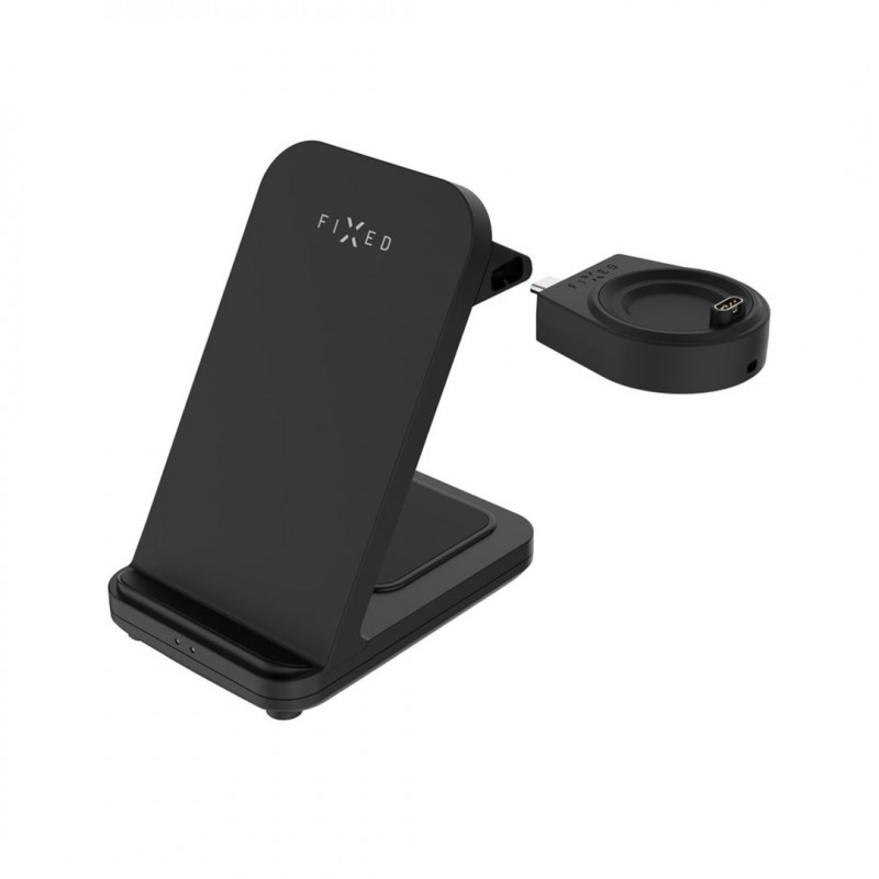 Fixed Powerstation for Garmin carregador sem fios 3 em 1, Qi, 18 W, preto
