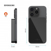 Fixed MagZen 10 Crystal bateria externa, Qi2, 10000 mAh, preta