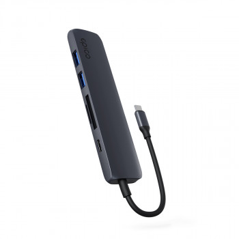 Epico 6in1 Alu hub USB-C, 8K, Midnight