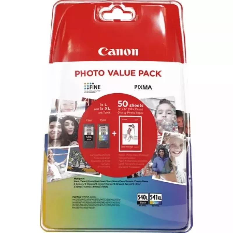 Canon PG-540L/CL-541XL Photo Value Pack tinteiros (2 un.), preto + cor, 5224B007