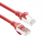 ACT FC2552 cabo de rede CAT6A S/FTP ultraflexível, 0,25 m, TPE, RJ45, com proteção anti-enganche, vermelho