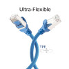 ACT FC2602 cabo de rede CAT6A S/FTP ultraflexível, 2 m, TPE, RJ45, com proteção anti-enganche, azul