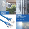 ACT FC2602 cabo de rede CAT6A S/FTP ultraflexível, 2 m, TPE, RJ45, com proteção anti-enganche, azul