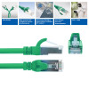 ACT FC2752 cabo de ligação S/FTP CAT6A ultraflexível, 0,25 m, TPE, com proteção anti-encravamento, verde