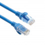 ACT FC1601 cabo de ligação CAT6A U/UTP ultraflexível com fichas RJ45, 1 m, TPE, com proteção contra enganchamento, azul