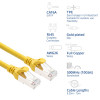 ACT FC2852 cabo de rede S/FTP CAT6A, 0,25 m, TPE, ultraflexível, com proteção anti-enganche, RJ45, amarelo