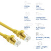 ACT FC1801 cabo de rede U/UTP CAT6A em TPE ultraflexível com fichas RJ45, 1 m, amarelo