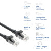 ACT FC1915 cabo de rede U/UTP CAT6A em TPE ultraflexível com fichas RJ45, 15 m, preto