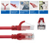 ACT FC1502 cabo patch U/UTP CAT6A ultraflexível, TPE, com proteção da patilha, RJ45, 2 m, vermelho