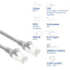ACT FC2001 cabo de ligação de rede CAT6A S/FTP ultraflexível, 1 m, TPE, RJ45 com proteção antienganche, cinzento