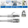 ACT FC2001 cabo de ligação de rede CAT6A S/FTP ultraflexível, 1 m, TPE, RJ45 com proteção antienganche, cinzento
