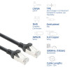 ACT FC2901 cabo de rede patch S/FTP CAT6A ultraflexível, TPE, com RJ45 sem enganches, 1 m, preto