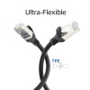 ACT FC2901 cabo de rede patch S/FTP CAT6A ultraflexível, TPE, com RJ45 sem enganches, 1 m, preto