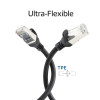 ACT FC2915 cabo de rede patch S/FTP CAT6A ultraflexível, TPE, com RJ45 sem enganches, 15 m, preto