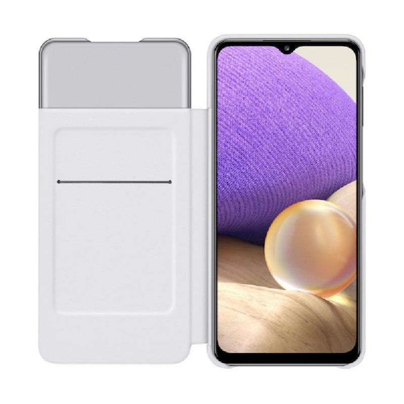 Samsung Smart S View Wallet Cover capa para Galaxy A32 5G, branca
