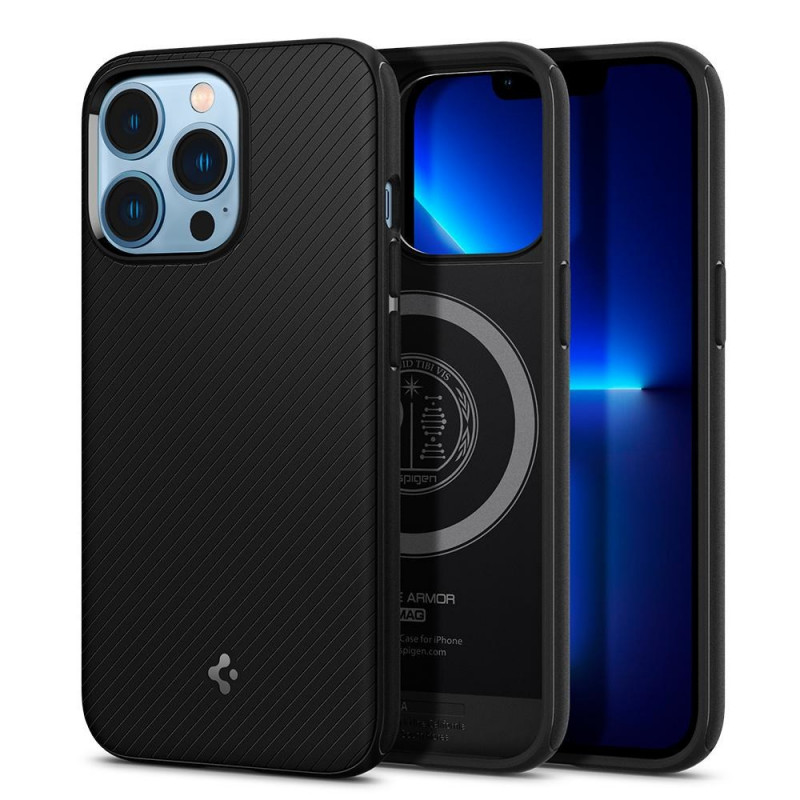 Spigen Mag Armor SPN1735BLK capa para Apple iPhone 13 Pro, MagSafe, preta mate