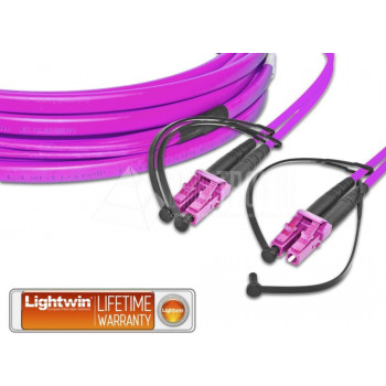 Lightwin LDP-50 LC-LC 20.0 OM4 FD cabo de fibra óptica, 20 m, violeta