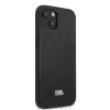 Karl Lagerfeld KLHCP13MSFMP2K capa rígida para iPhone 13 / 14 / 15, Saffiano Plaque, preta