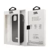 Karl Lagerfeld KLHCP13MSFMP2K capa rígida para iPhone 13 / 14 / 15, Saffiano Plaque, preta