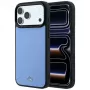 Mercedes Leather Mesh with Bow Line MagSafe capa para iPhone 18 Pro Max / 17 Pro Max, azul