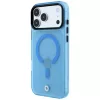 BMW BMW001318 Sign Frosted IML & Metal Logo capa MagSafe para iPhone 18 Pro Max / 17 Pro Max, azul