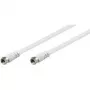 Wentronic Goobay 27031 cabo de ligação SAT, 1,5 m, ficha F para ficha F, branco