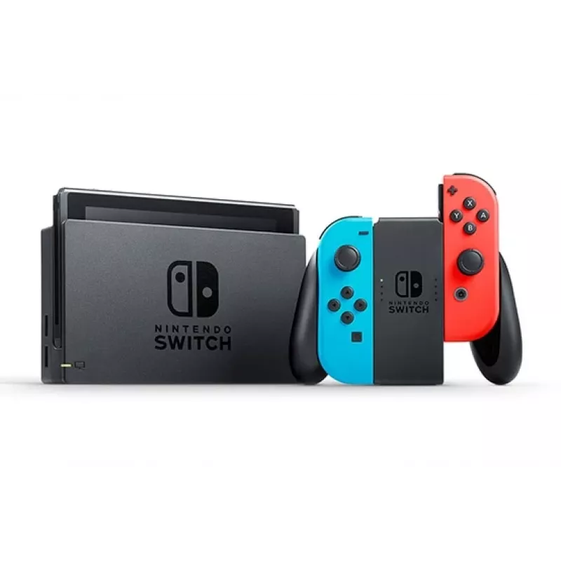 Nintendo Switch (novo modelo revisto) consola de jogos portátil, preta / azul / vermelha, 15,8 cm (6,2 polegadas), 32 GB, Wi-Fi