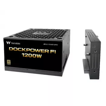 Thermaltake Dockpower FI 1200W fonte de alimentação para PC, 80 PLUS Gold, ATX 3.1, preta