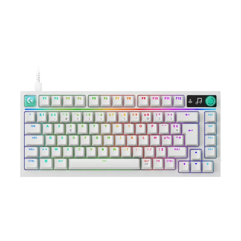 Teclado Logitech G316 X 75, 920-014315, branco, FR