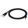 SSQ MIJM3 SS-1815 cabo de áudio, jack estéreo de 3,5 mm – 2x jack mono de 6,3 mm, 3 m, preto