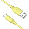 Cabo de silicone Tellur TLL155400 de USB para Type-C, 3A, 1 m, amarelo