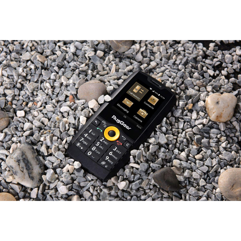 RugGear RG150 telemóvel resistente com teclas, Dual SIM, preto