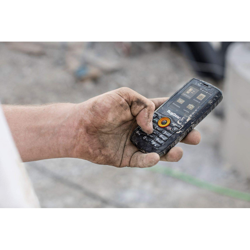 RugGear RG150 telemóvel resistente com teclas, Dual SIM, preto