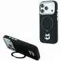 Karl Lagerfeld KF003216 Ring Stand 360 Choupette Head Pin MagSafe capa para iPhone 18 Pro Max / 17 Pro Max, preta