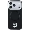 Karl Lagerfeld KF003216 Ring Stand 360 Choupette Head Pin MagSafe capa para iPhone 18 Pro Max / 17 Pro Max, preta