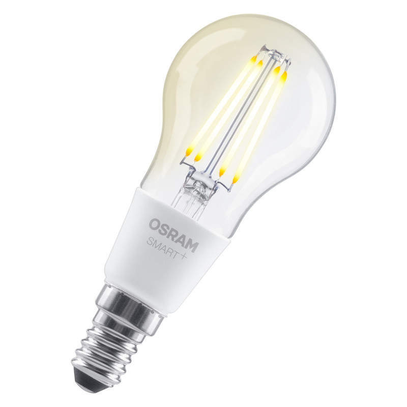 Osram SMART+ Matter Filament Classic P40 827 lâmpada inteligente, regulável, E14, 4 W, branco quente, Wi-Fi