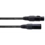 Cordial EM 5 FM cabo de ligação XLR, XLR fêmea de 3 pinos – XLR macho de 3 pinos, preto