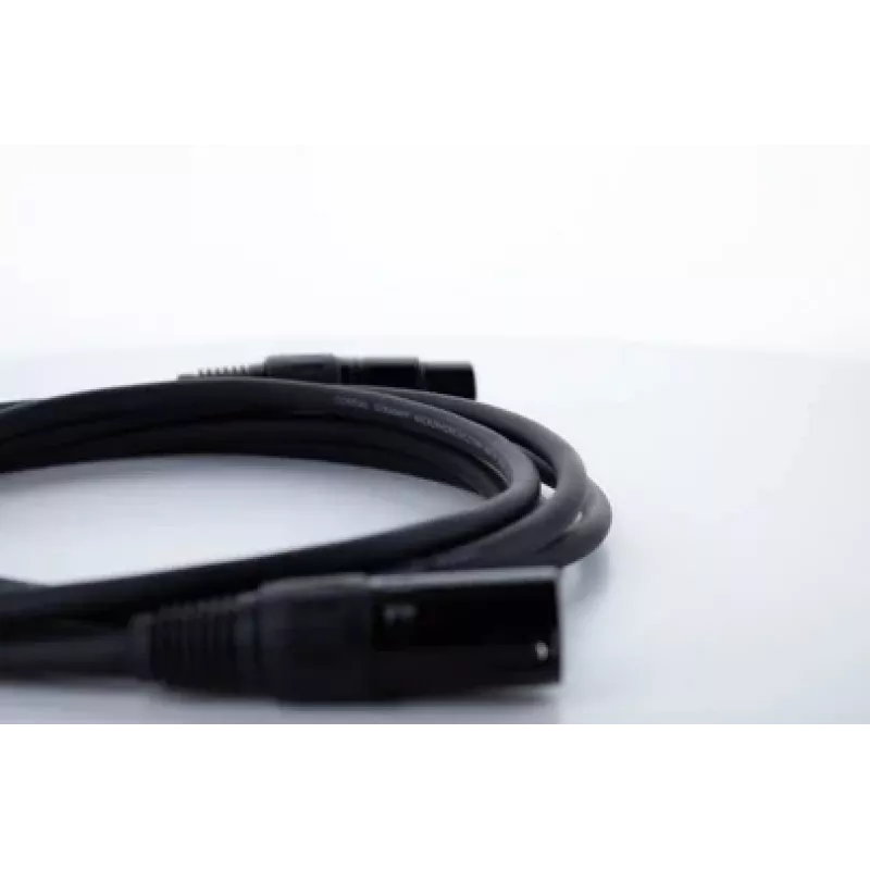 Cordial EM 5 FM cabo de ligação XLR, XLR fêmea de 3 pinos – XLR macho de 3 pinos, preto