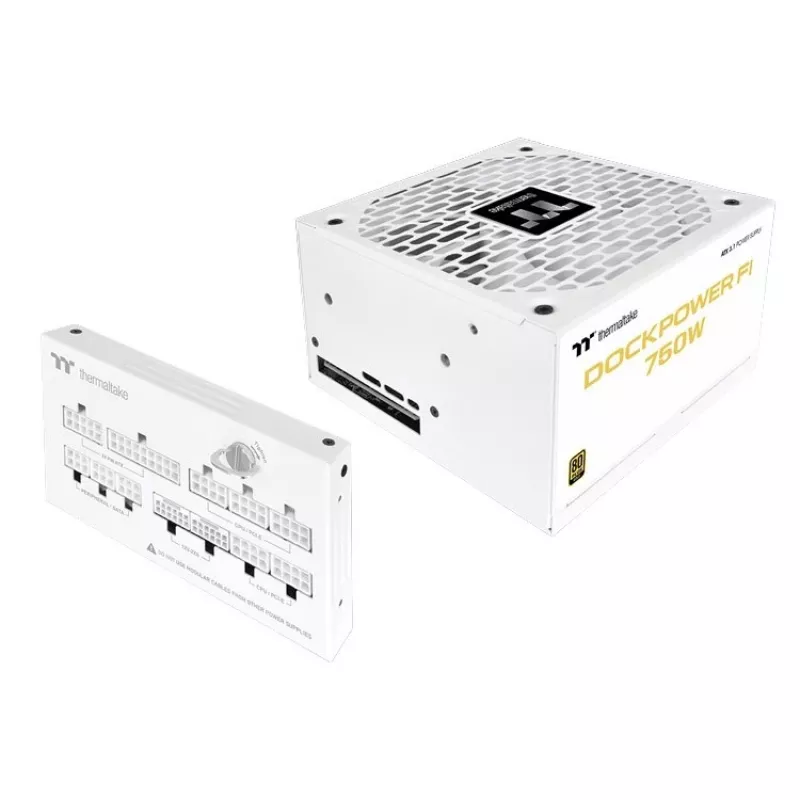Thermaltake Dockpower FI 750W fonte de alimentação para PC, 80 PLUS Gold, modular, branca